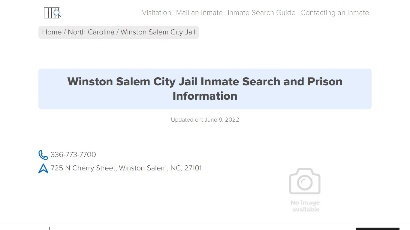 Winston Salem City Jail Inmate Search, Visitation, Phone ...